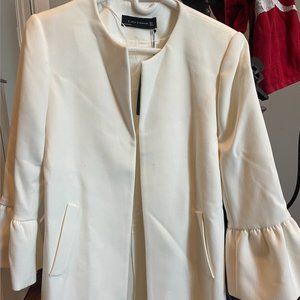 NWT Zara mid-length white blazer/jacket